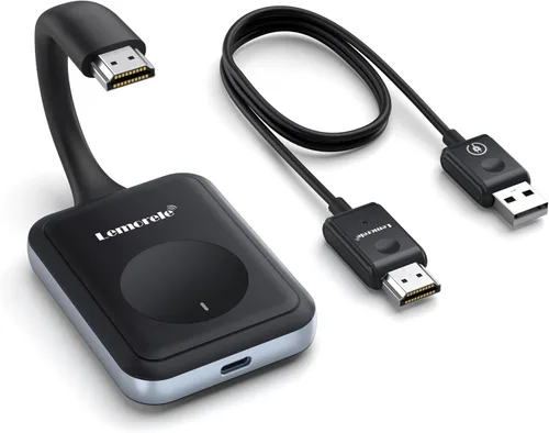 Lemorele Transmisor y receptor HDMI inalámbrico Kit extensor HDMI portátil, Plug & Play 2.4/5G Rango de 164 pies 1080P HD, hasta 8 transmisores para