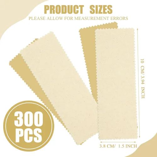 Miniatura 2 de Loopeer 300 tiras de cera facial de muselina natural, depilación, cejas, precortadas, para el cuerpo, de algodón, para mujeres y hombres