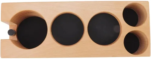 Miniatura 8 de Estación de manipulación de café de madera, soporte para filtro de café de madera, soporte de madera para café expreso, base de madera