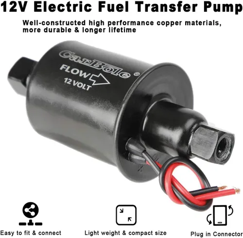 Miniatura 6 de CarBole Bomba de combustible eléctrica universal de 12 V 5-9 PSI 30GPH Bomba de transferencia de combustible para gasolina y diésel para carburador