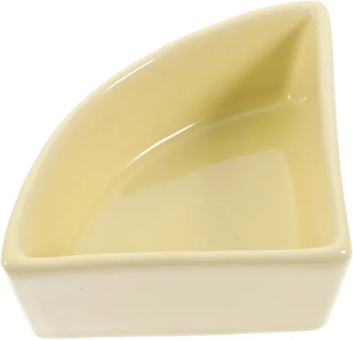 iplusmile Cuenco de comida de cerámica para hámster, 3.03 x 3.03 x 1.37 pulgadas, comedero de agua para mascotas, fácil de limpiar, diseño sin