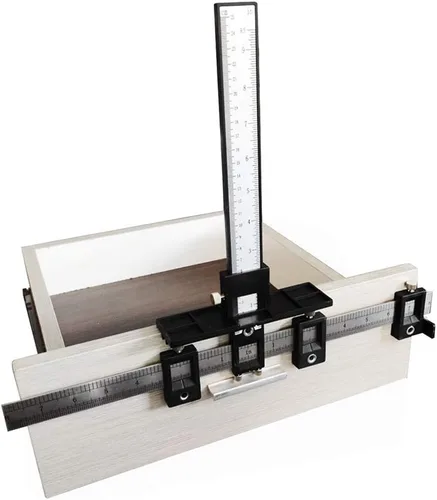 Miniatura 3 de Fafeicy Plantilla de hardware de gabinete, localizador de punzón de mango ajustable para taladro de carpintería, instalación de pomos delanteros