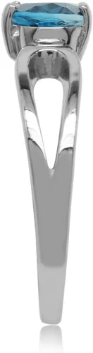 Miniatura 4 de Silvershake 8x6mm Oval Shape White Gold Plated 925 Sterling Silver Solitaire Ring