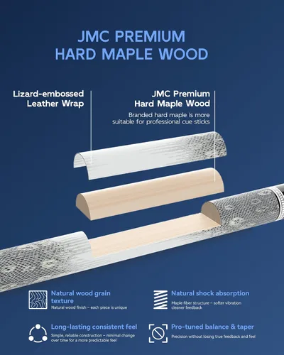 Miniatura 3 de KONLLEN Maple Pool Cue Stick – Low Deflection Performance Billiard Cue for Adults, Professional Play