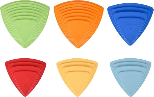Miniatura 8 de Piedras de equilibrio para niños (paquete de 6), antideslizantes, habilidades motoras gruesas y juego en interiores y exteriores, piedras de salto