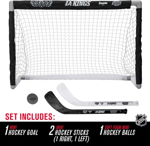 Miniatura 2 de Franklin Sports NHL - Juego de mini hockey para niños, portería de hockey sobre rodilla, pelota + 2 palos, juego de juguetes para interiores
