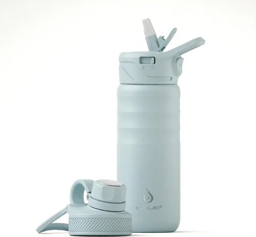 Miniatura 42 de IDEUS Botella de agua aislada de 12 onzas, botella de agua aislada de acero inoxidable para la escuela, botellas aisladas con pajitas a prueba