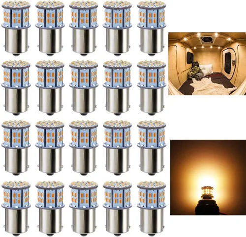 Miniatura 9 de Antline Bombillas LED 1156 1141 1003 7506 BA15S color blanco frío, paquete de 20 unidades, superbrillantes 3014 50-SMD LED de repuesto
