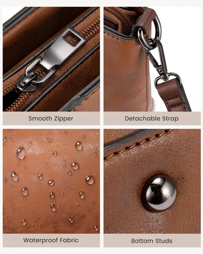 Miniatura 7 de LOVEVOOK Bolso de mano para mujer, bolso grande de hombro, bolsas de trabajo de cuero con múltiples bolsillos, bolso de diseño Hobo