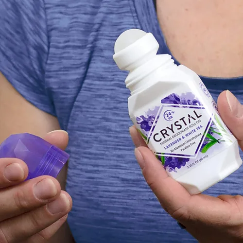 Miniatura 8 de CRYSTAL - Desodorante mineral sin aluminio, roll-on para mujeres y hombres, lavanda y té blanco, sin parabenos, certificado libre de crueldad animal