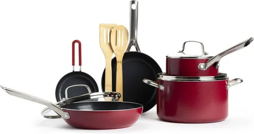 Miniatura 11 de Wok multifunción de cerámica antiadherente con textura saludable de 11 pulgadas / sartén de uso diario / Sartén de chef con tapa