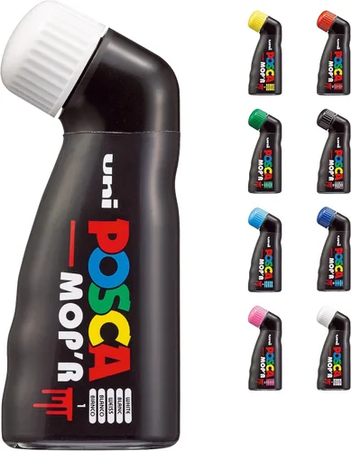 Posca Multicolor de Uni Posca, rotuladores de pintura Mop'R Posca con punta redonda XXL de 3-19 mm para cualquier superficie, fórmula no tóxica
