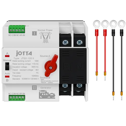 Interruptor de transferencia automática de doble potencia 2P 100A 110V tipo PC Interruptores selectores eléctricos 50/60Hz Mini ATS Interruptores de