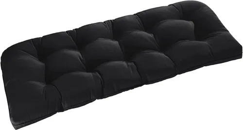 Miniatura 16 de downluxe Cojín de banco para exteriores para muebles de patio, cojines impermeables capitonados extra rellenos para columpio de porche, cojines