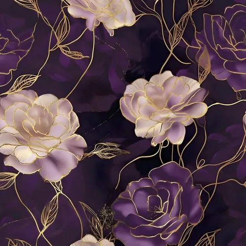 Miniatura 13 de Papel Tapiz Floral Blanco Despegar y Pegar Acuarela Azul/Dorado Flores Papel de Contacto Papel de Pared Moderno Impermeable Autoadhesivo