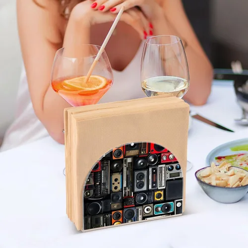 Miniatura 7 de Retro Boomboxes Napkin Holder for Table, Napkin Holders Acrylic for Kitchen, Upright Napkin Holder for Kitchen Dining Room Table Decor