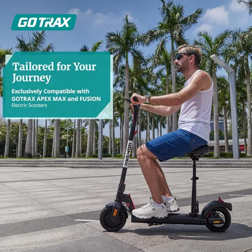 Miniatura 2 de Gotrax Asiento plegable para scooter, solo para APEX MAX, Fusion E-Scooter, ajustable, cómodo con absorción de golpes, soporta hasta 264 libras