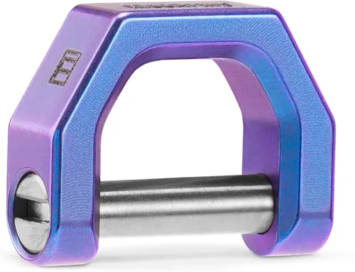MecArmy CH2 - Llavero de titanio en forma de D, llavero con grillete de tornillo para llaves de coche (S/M/L - azul, S)