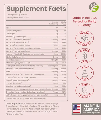 Miniatura 2 de BariSlim Gomitas multivitamínicas bariátricas avanzadas, vitaminas bariátricas especialmente formuladas para pacientes después de una cirugía
