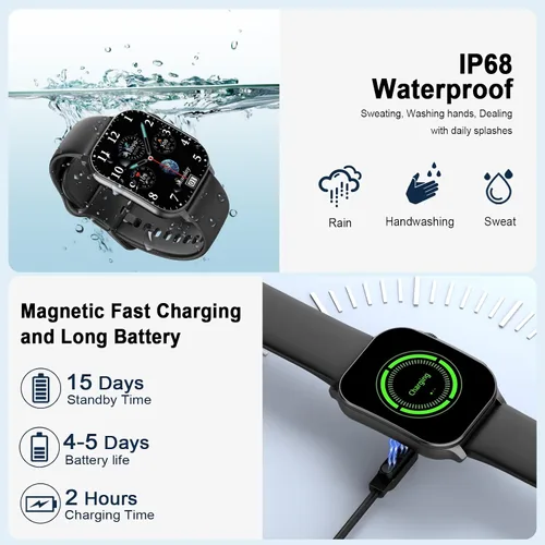 Miniatura 4 de Reloj inteligente para hombres y mujeres, reloj inteligente con pantalla AMOLED curva de 2.01", llamada Bluetooth, más de 100 modos deportivos