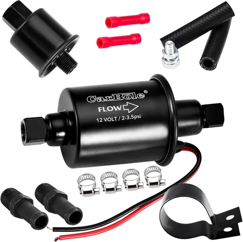 CarBole Bomba de combustible en línea de baja presión de 12V 2-3.5 PSI, bomba eléctrica universal de gasolina y diésel para carburadores, reemplazo