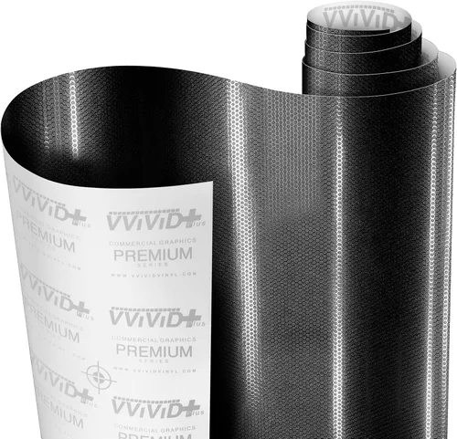VViViD+ - Vinilo para envoltura de auto con patrón pequeño de nido de abeja mate negro (50 pies x 5 pies)