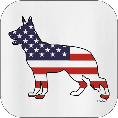 Miniatura 2 de Sudadera con capucha para perro patriótico, diseño de pastor alemán, bandera americana