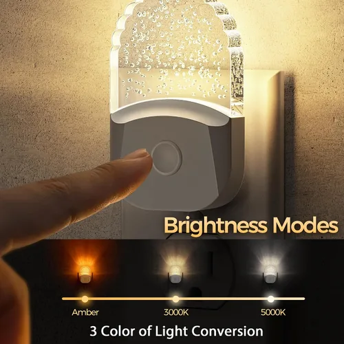 Miniatura 2 de DORESshop Luces nocturnas enchufables a la pared [paquete de 2] 3CCT luz nocturna LED con sensor de atardecer a amanecer, luz nocturna enchufable