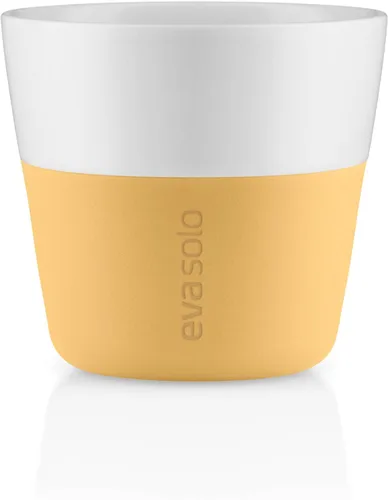 Miniatura 22 de Eva Solo 2 Tazas Tumbler de Espresso Tazas de Café Tumbler de Porcelana de 3 oz con Agarre Recubierto de Silicona Diseño Danés, Funcionalidad