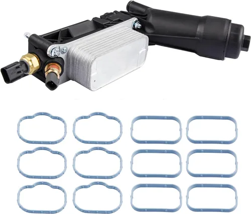 5184294AE Docas Conjunto de filtro de enfriador de aceite de motor compatible con 2011 2012 2013 Chrysler Dodge J-eep 3.6L V6 adaptador de filtro de