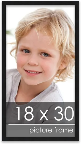 Miniatura 246 de Poster Palooza Marco de fotos cuadrado de madera negro contemporáneo de 3 x 3 con plexiglás acrílico UV, parte trasera de tablero de espuma