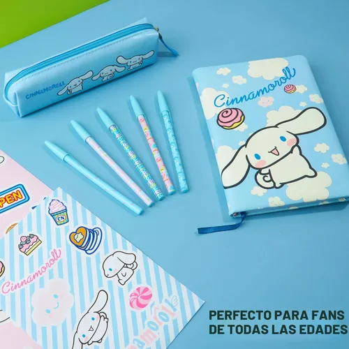 Miniatura 5 de Get Trend Regalos de Hello Kitty Cinnamoroll - Juego de papelería para cuaderno, bolígrafos kawaii, estuche para lápices, calcomanías de anime