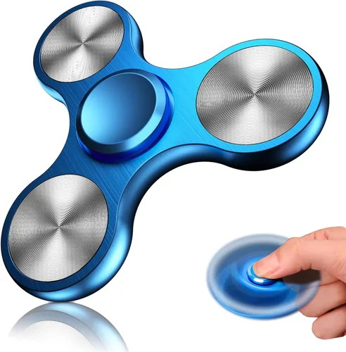 Miniatura 11 de Fidget Spinners, 3-8 minutos de giros de acero inoxidable con rodamiento de metal Fidget Spinner, EDC TDAH estrés ansiedad alivia juguetes