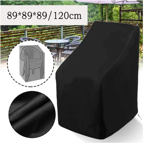 Miniatura 2 de Fundas apilables para sillas de patio, impermeables, 420D, para exteriores, respaldo alto, para sillas de comedor, protectores de muebles de patio