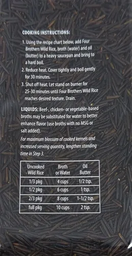 Miniatura 4 de Minnesota Wild Rice por Four Brothers - Arroz cultivado de 28 onzas, sin colesterol, crudo, sin colesterol, 1 libra y 12 onzas, arroz tradicional