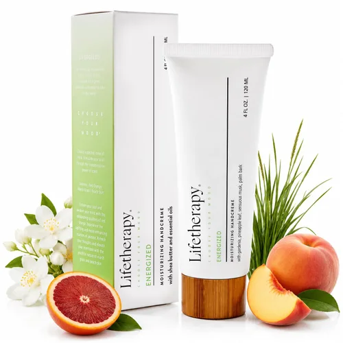 Lifetherapy Crema de manos hidratante | Crema de manos y uñas de aceite de oliva de rápida absorción no grasa (energizada)
