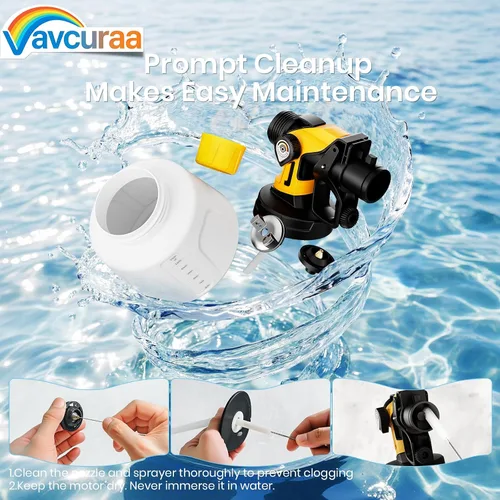 Miniatura 8 de Pulverizador de pintura para pintura de casas. Pulverizadores de pintura de 100 oW con 47 onzas (4,593.2 ft), 6 boquillas de cobre (0.020-0.098 in)