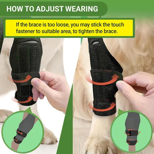 Miniatura 6 de Rodillera para perro para pierna trasera y trasera, soporte para perro ACL CCL Lesión del ligamento cruzado dolor articular y dolor muscular