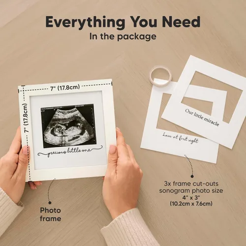 Miniatura 2 de KeaBabies Portarretratos de ecografía para bebé, modernos marcos de fotos de ultrasonido para mamá, regalos de primer embarazo para futura mamá