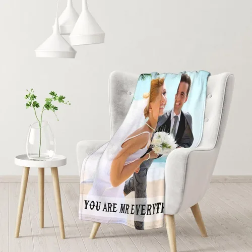 Miniatura 2 de Manta personalizada con fotos, texto, fotos personalizadas, regalos del día de San Valentín para mamá, papá, pareja, esposa, marido, novia, novio