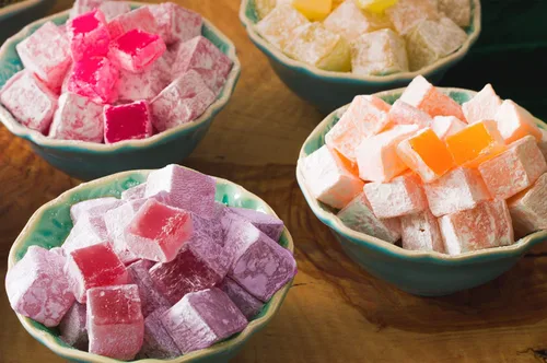 Miniatura 4 de Cerez Pazari - Delicia turca con sabores de fresa, melocotón, melón, mandarina, mora, Mezcla de sabores, Caja de regalo con aperitivos gourmet