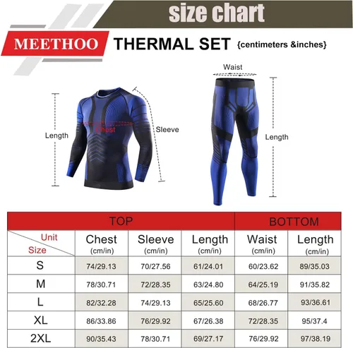 Miniatura 2 de Conjunto de ropa interior térmica para hombre, ropa de invierno para hombre, capa base de capa base larga