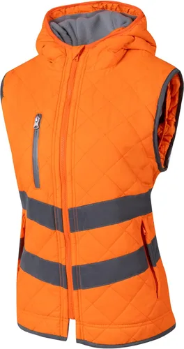 Chaleco de seguridad para mujer, reflectante, de alta visibilidad, con bolsillos y cremallera, ANSI Clase 3 Hi Vis, chaleco de trabajo de invierno