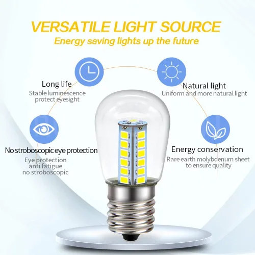 Miniatura 2 de Ruiandsion Bombilla LED E17 para refrigerador, CA 110 V, blanco, 2835 25SMD, bombilla transparente para congelador, techo, lámpara de iluminación