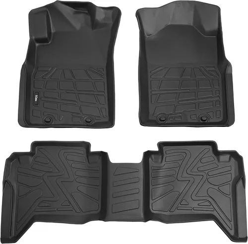 Miniatura 9 de KARPAL Alfombrillas de piso aptas para Toyota Tacoma 2005-2015 Doble Cabina (cobertura del espacio de los pies), revestimientos de piso de TPE