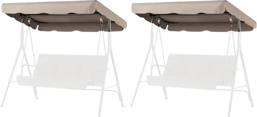 Miniatura 11 de Flexzion Toldo de repuesto para columpio al aire libre – 75 x 52 pulgadas / 6.2 ft x 4.3 ft de asiento de 2 asientos, tela impermeable a los rayos