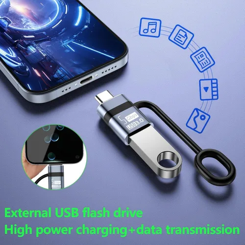 Miniatura 4 de Adaptador USB C a USB 4 piezas, adaptador USB C a USB 3.0 OTG, Thunderbolt 4/3 a USB 3.0 compatible con teléfono 16 Pro Max MacBook Pro Air 2023 Pad