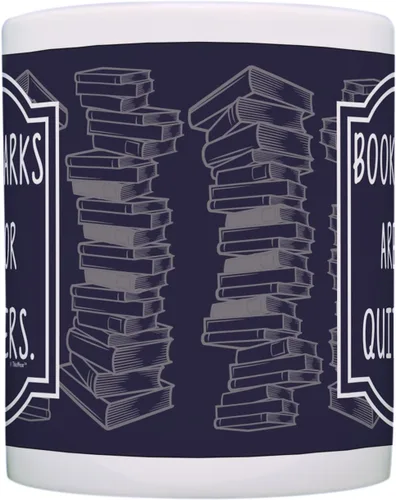 Miniatura 4 de ThisWear Librarian Gifts Bookmarks are for Quitters Regalos divertidos para lectores, regalo de ratones de biblioteca, taza de café de cerámica