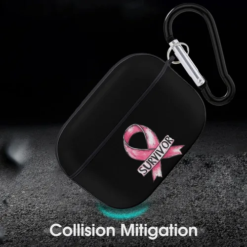 Miniatura 6 de Breast Cancer Survivor Hard Case Compatible with AirPods Pro 2nd / 1st Generation Cover with Keychain