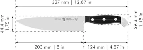 Miniatura 2 de HENCKELS - Cuchillo de chef de 8 pulgadas afilado como una navaja, diseñado en Alemania informado por más de 100 años de maestría, color negro